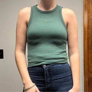 Emerald Ribbed Tank Top